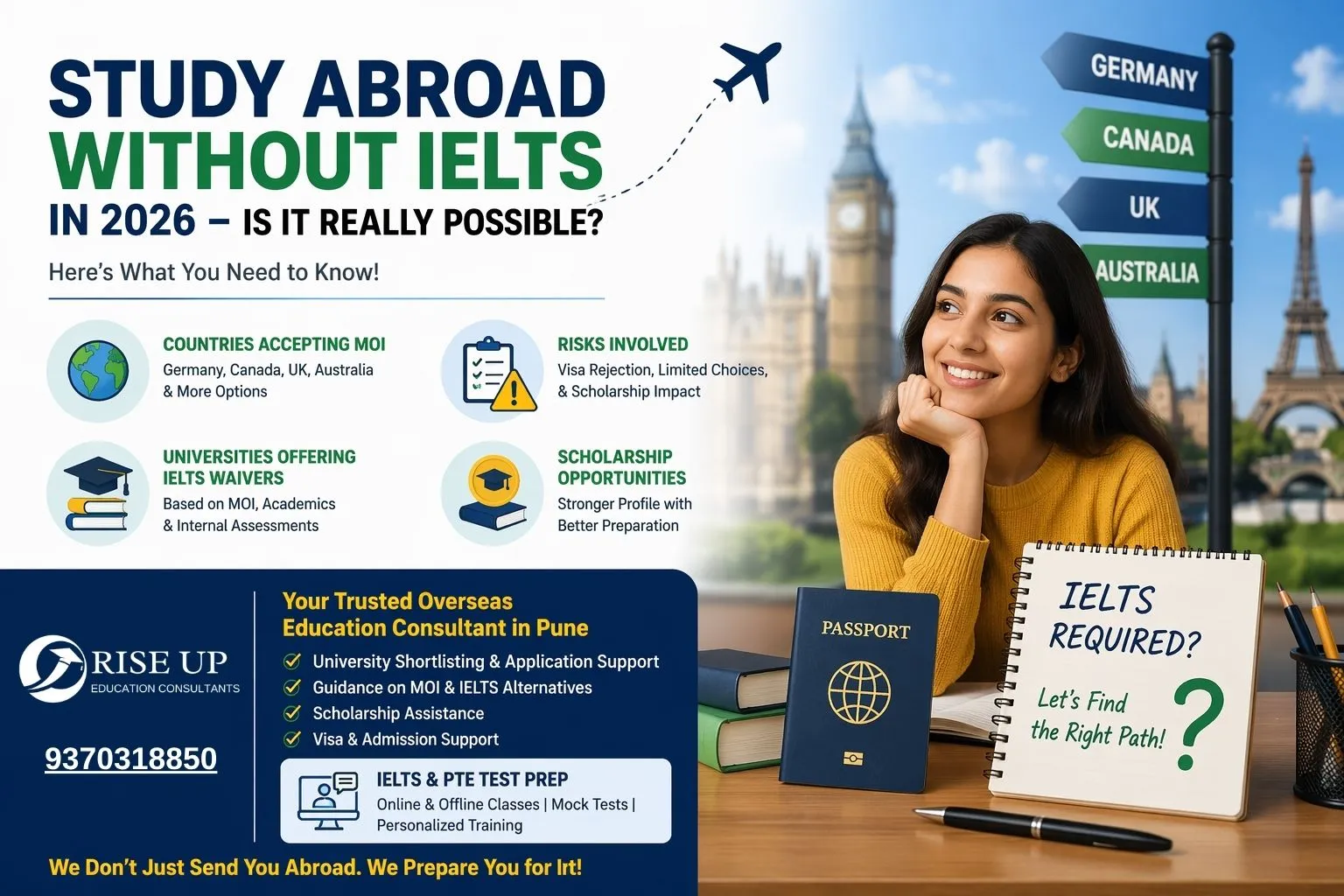 Study Abroad Without IELTS in 2026 – Is It Really Possible? - RISEUP ...